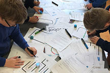 Children planning ozobots